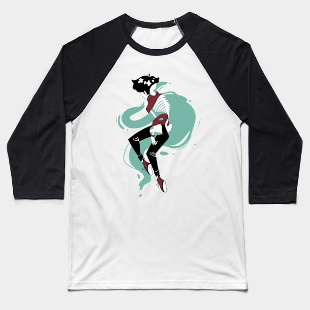 skeleton breath Baseball T-Shirt by socialllama